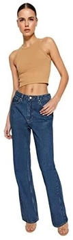 Trendyol Trendyol Men's High Waisted Wide Leg 90s Jeans blau