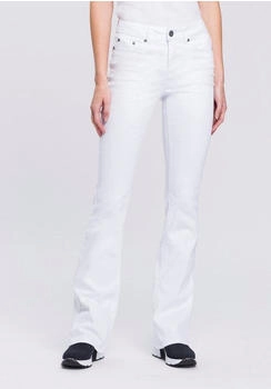 Arizona Jeans Bootcut-Jeans elastische Passform Bootcut-Beinform Used-Waschung hohe Taille white