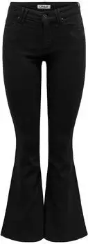 Only Onlreese Reg Retro Flared Dnm Box Jeans schwarz