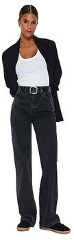 Trendyol Gerade Weites Bein Hohe Taille Jeans anthrazit