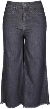 Urban Classics Damen Jeans Culotte offene Fu&szlig;saum High-Waist