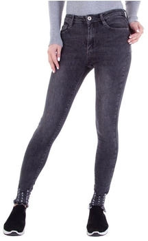 Ital Design Skinny-Jeans Destroyed-Look Stretch Dunkelgrau 79457658