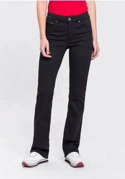 Arizona Jeans Bootcut-Jeans elastische Passform Bootcut-Beinform Used-Waschung hohe Taille black