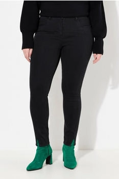 Ulla Popken 5-Pocket-Jeans Sarah schmales Bein Stretchdenim Saumschlitz