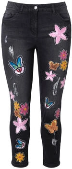 Angel of Style Damen Jeans blau orange pink schwarz