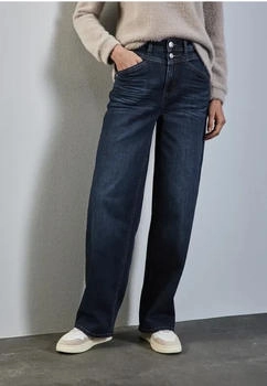 Street One Wide Leg Jeans Dark Blue Soft Wash A378543