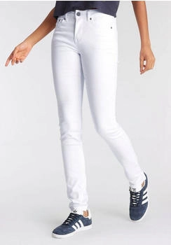 Arizona Jeans Slim-fit-Jeans Shaping enge Passform Röhrenjeans Used-Look-Weiß