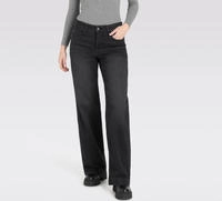 MAC 5439-90-0358L-D988, Mac Dream Wide Leg Jeans in schwarzer Wachung