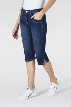 MAC Caprijeans CAPRI Zierfalten am Saum dark blue used