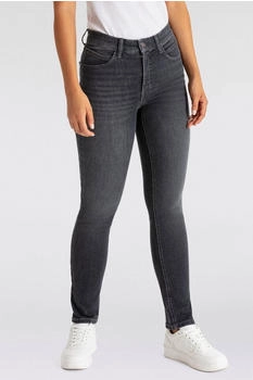 MAC Gerade Jeans MELANIE dragon-fly Nietendetails grau heavy used