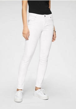 Tamaris Skinny-fit-Jeans schmale Beinform 5-Pocket-Form Used-Waschung wei&szlig;