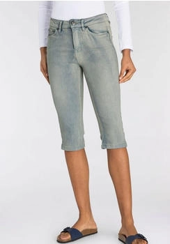 Arizona Jeans Caprijeans Schlitz am Saum schmale Passform stylischen Nieten hohe Taille blue-bleached