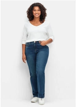 Sheego Gerade Jeans Bodyforming-Effekt dark blue