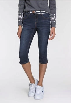 KangaROOS Capri-Jeans Gürtel Skinny Fit darkblue-used