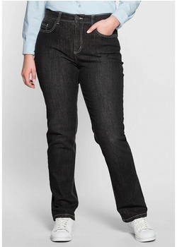 Sheego Gerade Jeans Shaping-Einsatz black