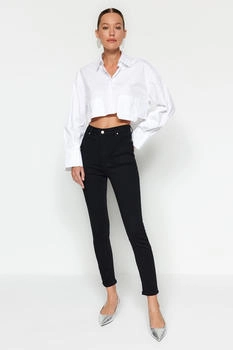 Trendyol High Waist Jegging Jeans TWOAW24JE00264 schwarz