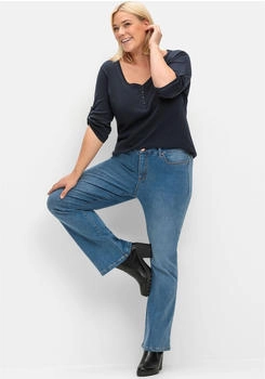 Sheego Stretch-Jeans Bodyforming-Effekt blau schwarz