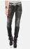 Cipo & Baxx Slim-fit-Jeans extravagantem Nahtdesign WD382 schwarz