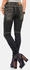 Cipo & Baxx Slim-fit-Jeans extravagantem Nahtdesign WD382 schwarz