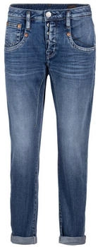Herrlicher Shyra Cropped Denim Comfort halb verdeckte Knopfleiste snake blue
