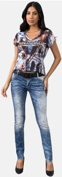 Cipo & Baxx Slim-fit-Jeans im Used-Look WD443 blau