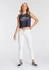 Arizona Jeans Skinny-fit-Jeans Keileinsätzen weiß
