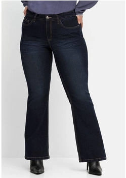 Sheego Bootcut-Jeans 3D-Catfaces denim blau dunkel