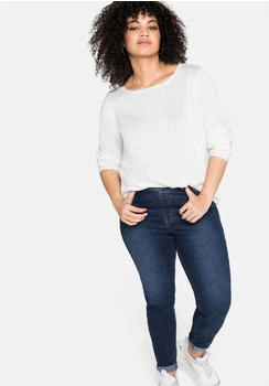 Sheego Jeggings Gummibund und Gürtelschlaufen dark blue Denim