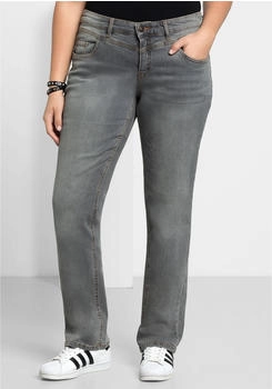 Sheego Stretch-Jeans Die Gerade grau Denim