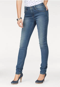 Arizona Jeans Slim-fit-Jeans Curve-Collection hohe Leibhöhe mid blue used wash