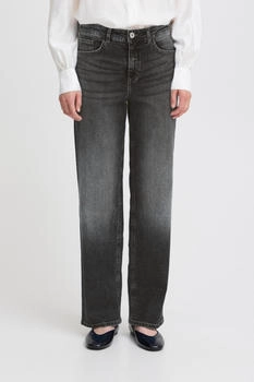 ICHI IHTWIGGY STRAIGHT washed black 20119128.19041