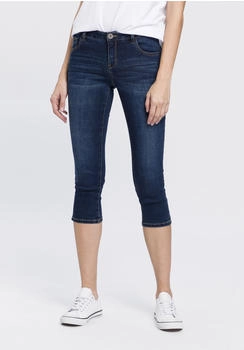 Arizona Jeans Caprijeans Ultra-Stretch Schlitz dark blue