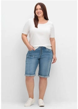 Sheego Jeansbermudas blau light blue