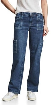 Street One Style Straightleg 1-knopf 79 Jeans im cargo look blue washed