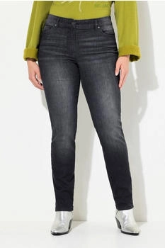 Ulla Popken Jeans Sarah Ziersteine schmales Bein schwarz