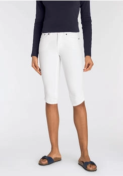 Arizona Jeans Caprijeans schmale Passform Destroyed-Effekten white