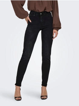 Jacqueline de Yong Fina MW Skinny Ankle Jeans black denim