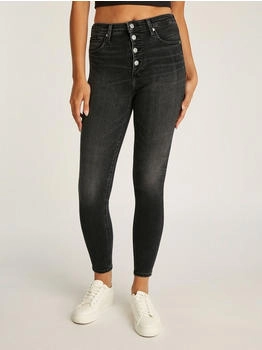 Calvin Klein Skinny-fit-Jeans HIGH RISE SUPER SKINNY ANKLE dunkelgrau