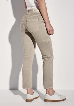 Street One Loose-fit-Jeans beige gewaschen