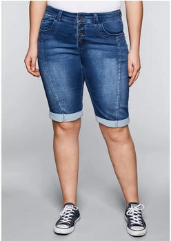 Sheego Bermudas Sweat-Denim blau