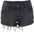 Buffalo Jeanshotpants Fransen schwarz washed