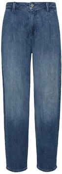 s.Oliver Ankle-Jeans Relaxed Fit High Rise Barrel Leg blau schwarz 2160932