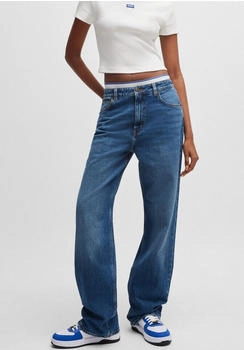 HUGO Lange Straight-Fit Jeans aus blauem Stretch-Denim - Style Elyah_B 50520615 Blau /