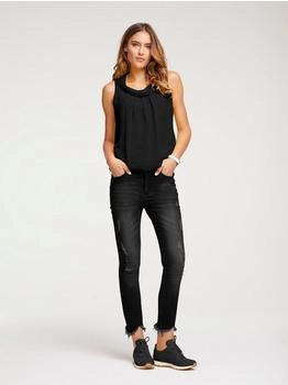 Heine Bauchweg-Jeans black denim