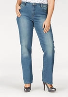 Arizona Gerade Jeans "Curve-Collection" hohe Leibh&ouml;he, rinsed Waschung,...