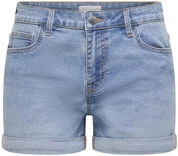 Jacqueline de Yong Jeansshorts Umschlag fünf Taschen blau schwarz