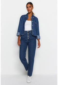 Trendyol Jeans Tapered fit dunkelblau