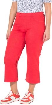 Ulla Popken Regular-fit-Jeans Jeansculotte Mary weites Bein neonrot