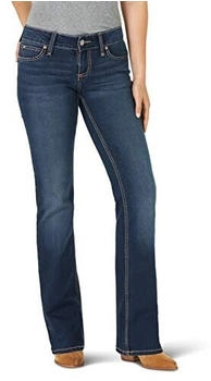 Wrangler Retro Mae Mid Rise Stretch Bootcut Jeans dunkle Waschung