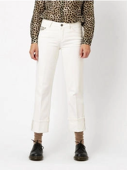 Toni Straight-Jeans Ella umgeschlagene Säume offwhite 701